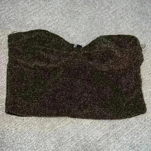 NWT GOLD GLITTER TUBE TOP - Picture 1 of 1
